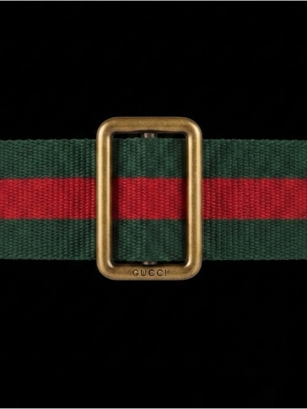 Adjustable Green and Red Stripe Shoulder Strap with Tan Leather Accents